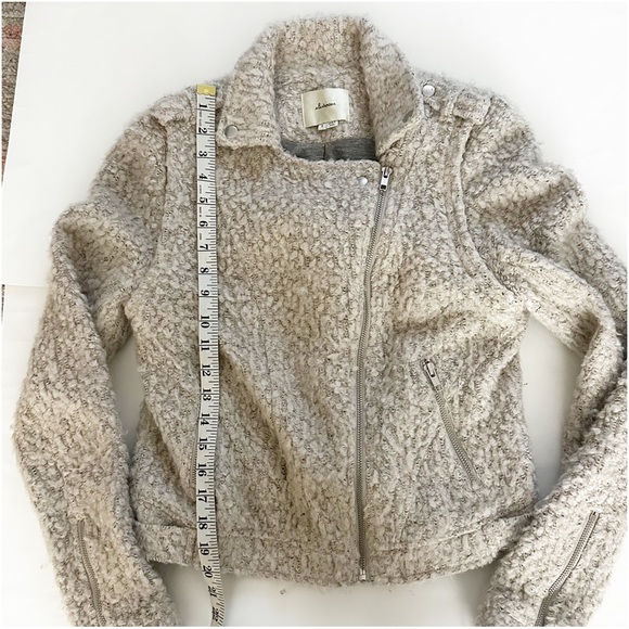 Anthropologie Elevenses Northland  Boucle Moto Jacket Motorcycle Size S - Picture 8 of 14